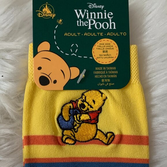 DISNEY Winnie the Pooh Crew Knit Socks 2 PAIRS - Picture 3 of 5
